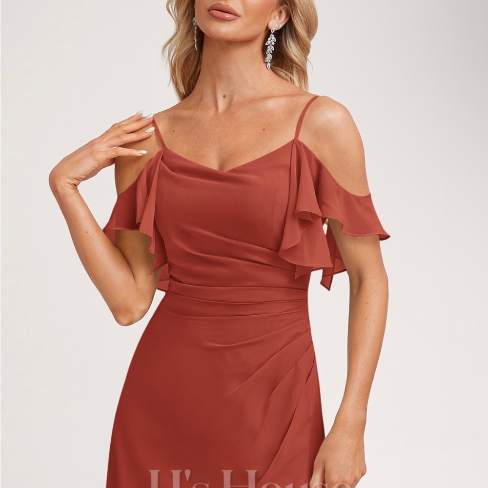Elegant rust colored dress